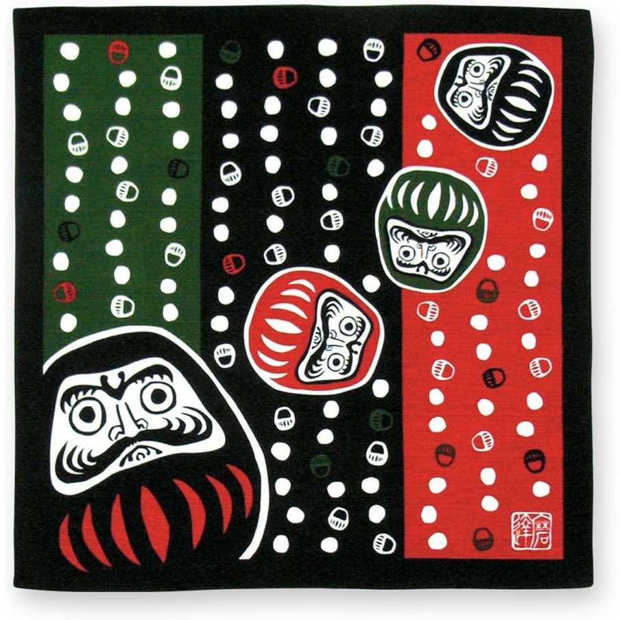 Kenema Furoshiki Nanten Hachiki Small Black Cotton Wrapping Cloth 50cm