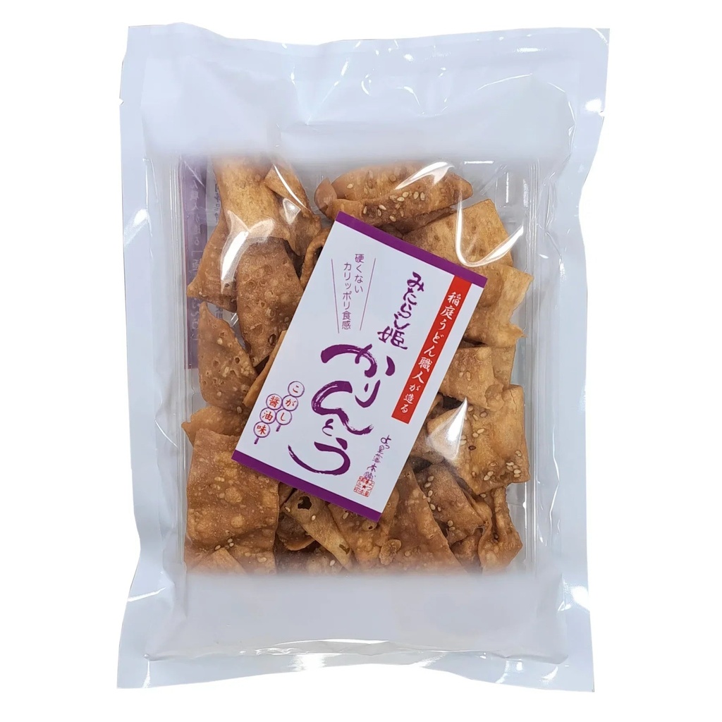 Handmade Karinto Thin & Crispy Crackers Burnt Soy Sauce Flavor 90g