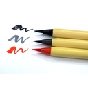 Akashiya Shinmouhitsu Water Based Brush Marker Set 3 Colors SA300/3VK