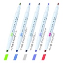 Zebra Mildliner Highlighter Markers Elegant Colors WKT7-5C-NC-N