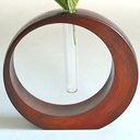Isuke Lacquered Wooden Flower Vase Crescent Moon Small Size