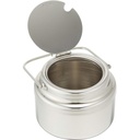 Sugar Container With Hinged Lid Stainless Steel Sugar Pot 400ml