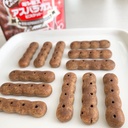 Ginbis Asparagus Chocolate Soaked Mini Asparagus Shaped Biscuits (Pack of 6)