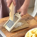 Wooden Handled Coarse Powder Cheese Grater With Pasta Measurer